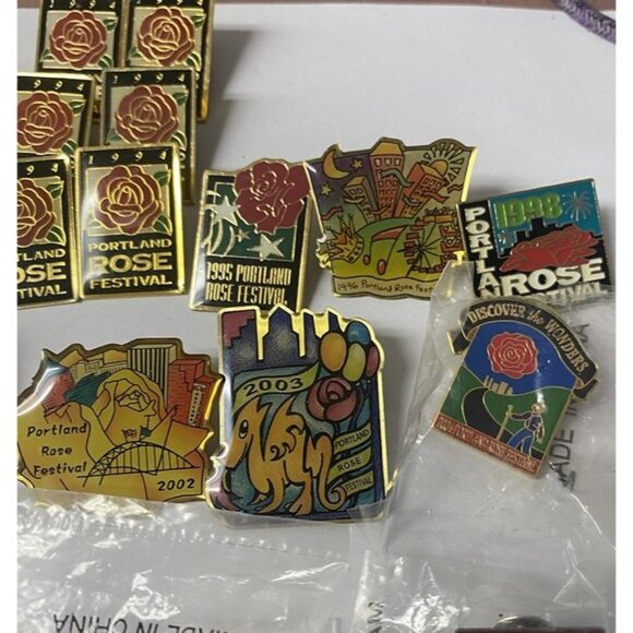 Lot 37 ~ 1989 To 2007 Portland Rose Festival Oregon Vintage Pins - Picture 6 of 12